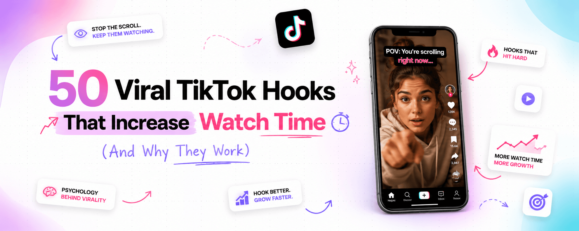 50 Viral TikTok Hooks That Increase Watch Time