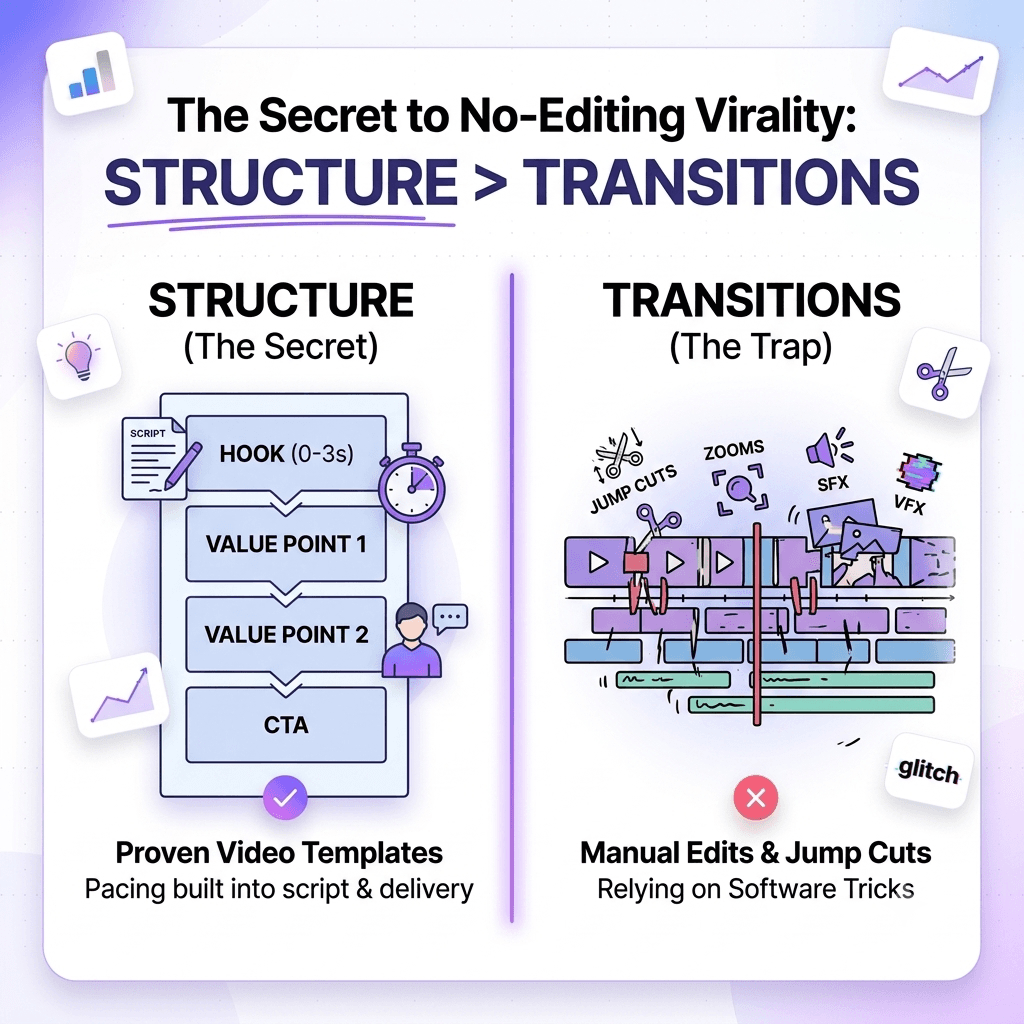 Instead of edit in timeline, just edit the sections between cuts with Hook Clone